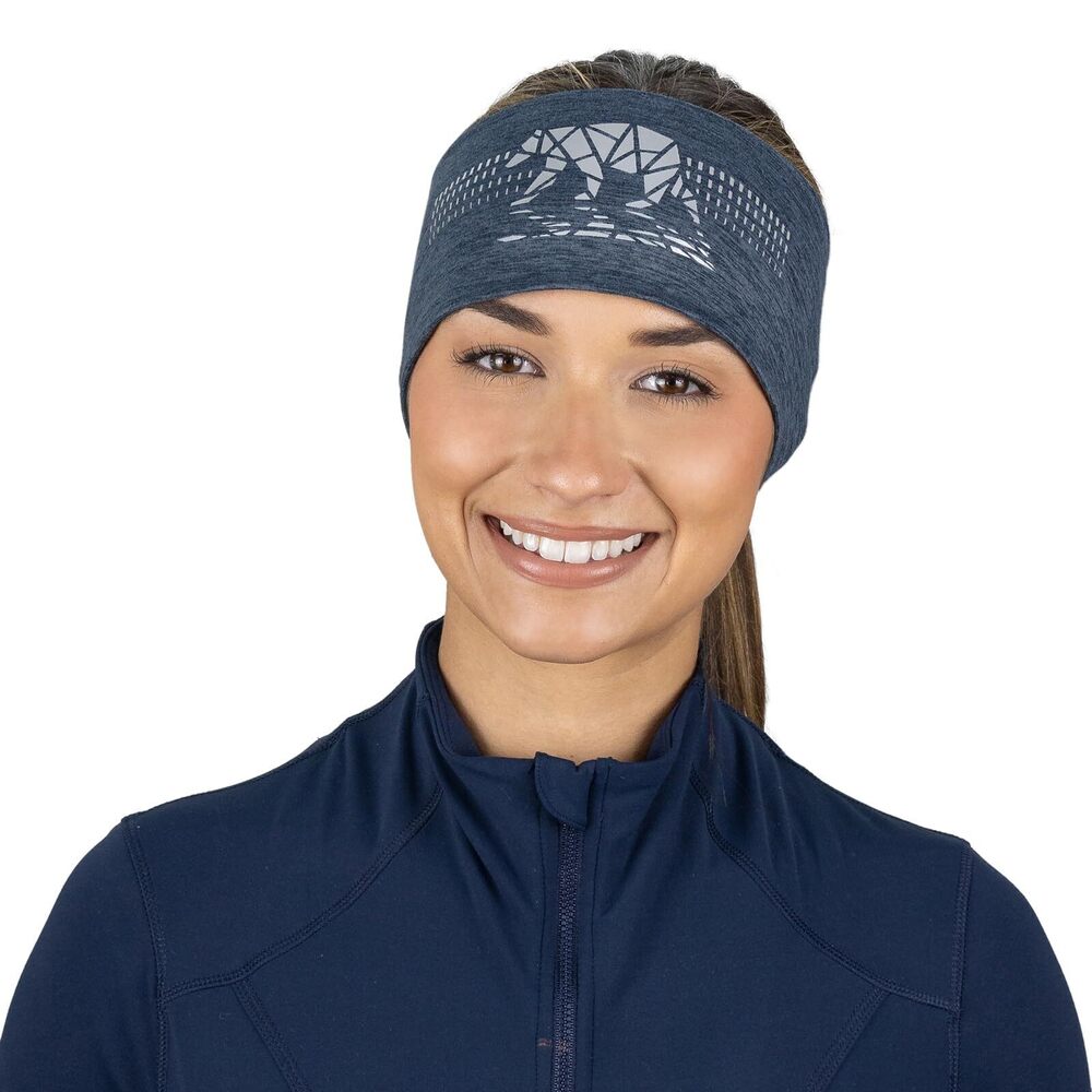 7023 Running Headband | Sports Headbands - Heather Navy - Reflective Polar